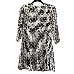 Joanie Char Vintage Silk Drop Pleated Hem Dress size 4 Quiet Luxury Minimalist